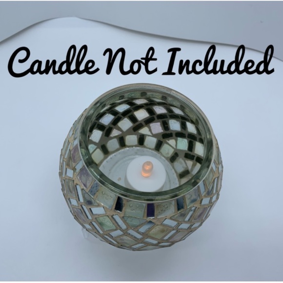 🟣 2 Available 🟣 Gorgeous Glass Mosaic Candle Holders! - Picture 4 of 4
